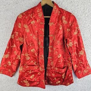 Vintage Fortune Reversible Floral Kimono Robe Women's Large Fabulous Fashions
